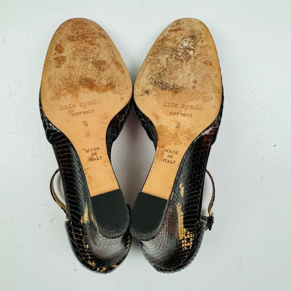 Kate Spade Python/Snakeskin Closed Toe Wedge Heels Women's Size 6 - Picture 7 of 8